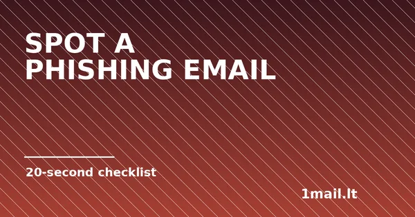 How to Spot a Phishing Email: A 20-Second Checklist