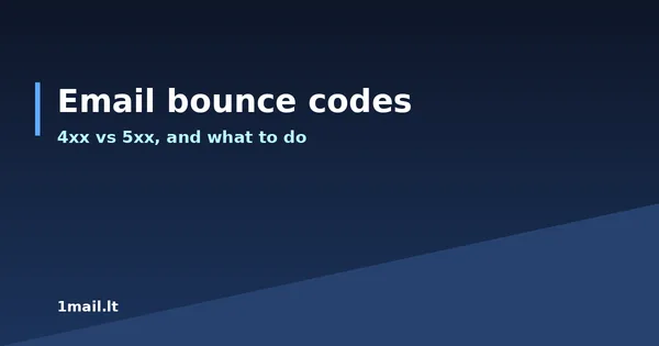 Email Bounce Codes Explained: What 550, 552 and 421 Are Actually Telling You