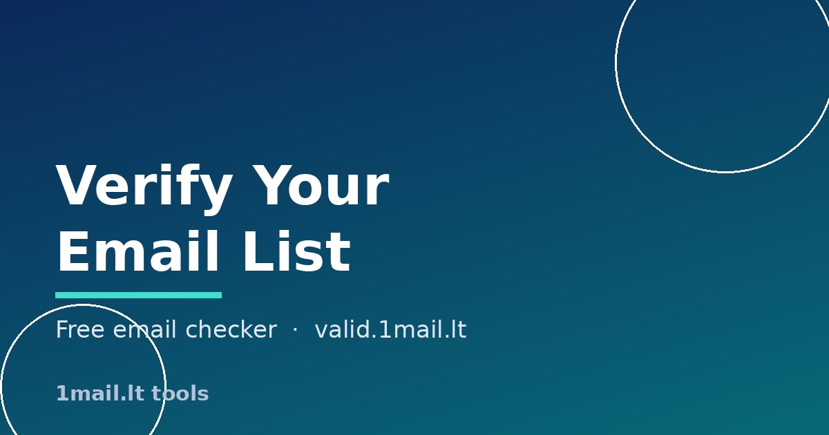How to Verify an Email List Before Sending