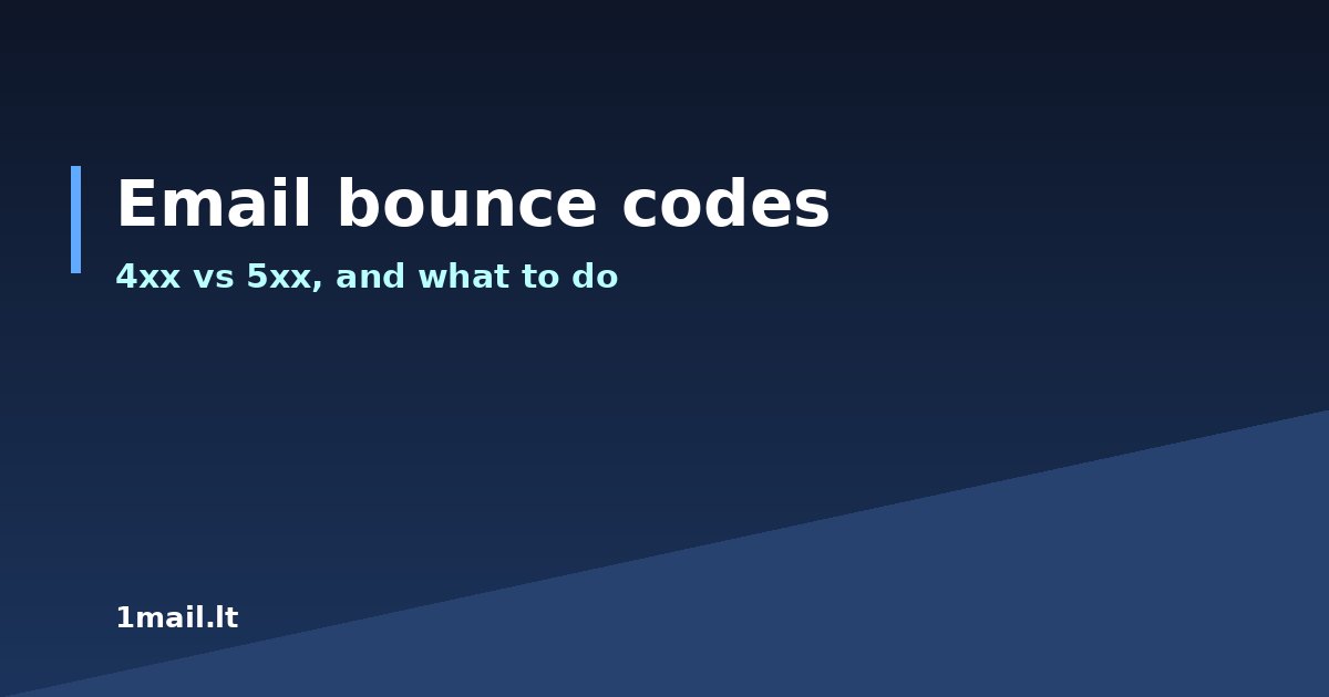 Email Bounce Codes Explained: What 550, 552 and 421 Are Actually Telling You